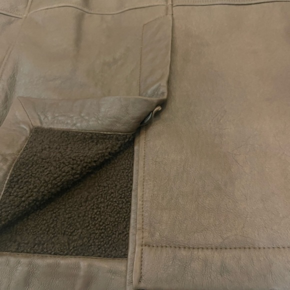 Brunello Cucinelli Mens Shearling Leather Brown Jacket Sz M - Picture 12 of 12